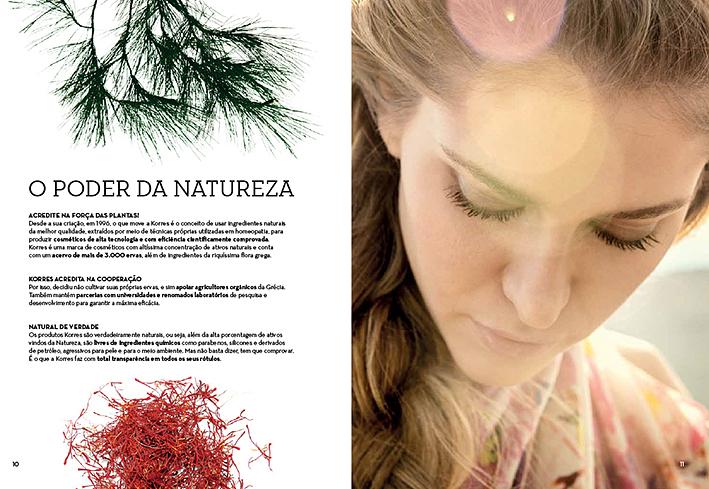 Brochura Korres, marca grega de cosméticos que chega ao Brasil em 2015
Fotos de J.R. Duran